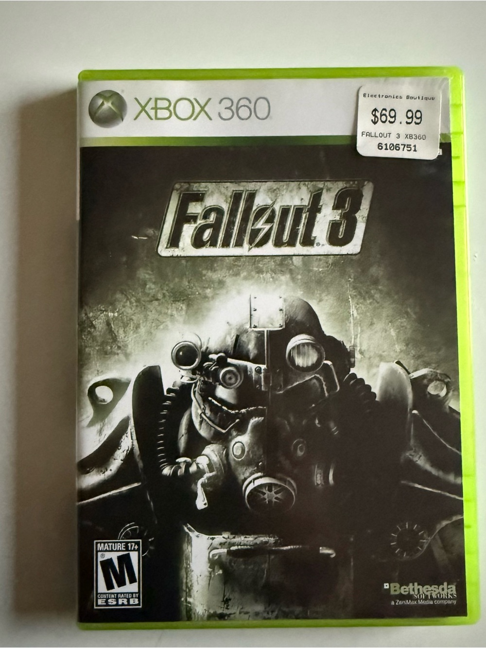 Fallout 3 for Xbox 360 - Black Cover